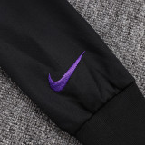 2526  BAR Black (Purple sleeves)Jacket Tracksuit #A2570