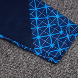 25/26 PSG Grid inkjet Royal Blue Half Pull Tracksuit #B2566 (半拉链)
