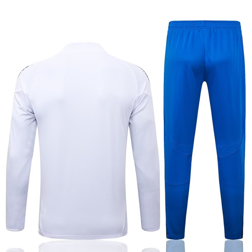 25/26  RMA White &Blue Half Pull Tracksuit #B2568(半拉链)