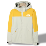 25/26 New THE NORTH FACE White Yellow Color Matching Hooded Assault Suit