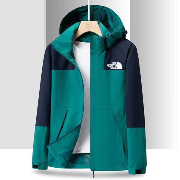 25/26 New THE NORTH FACE Green Blue Color Matching Hooded Assault Suit