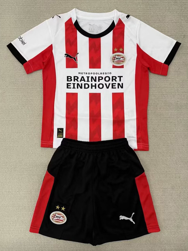 25/26 PSV Home Kids Soccer Jersey