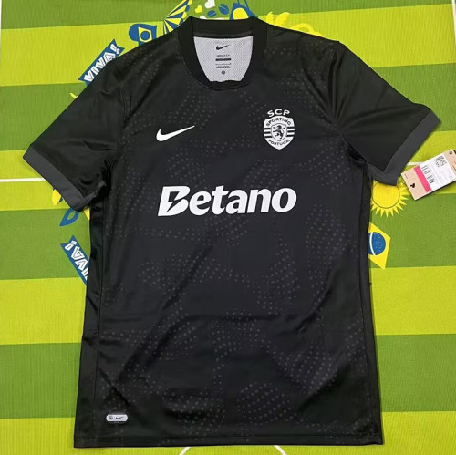25/26 Sporting Lisbon Black Fans Soccer Jersey