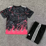 25/26 LIV Black Pink Eagle's head  Kids Soccer Jersey