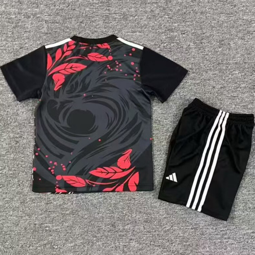 25/26 LIV  Black  Eagle's Head Leaf Kids Soccer Jersey