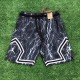 25/26 Flying Man Casual NBA Edition Lightning Crack Dark Grey shorts#J2418