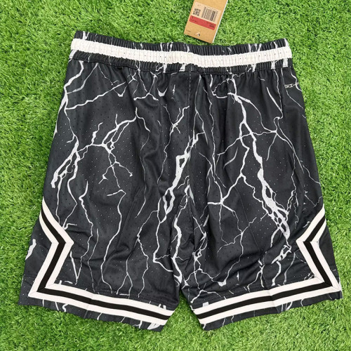 25/26 New Flying Man Casual NBA Edition Crack Black shorts#J2418