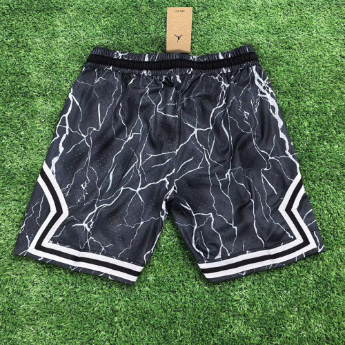 25/26 Flying Man Casual NBA Edition Lightning Crack Dark Grey shorts#J2418