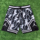 25/26 Flying Man Casual NBA Edition Lightning Black and White shorts# J2426