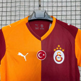 25/26 Galatasaray Home Fans Soccer Jersey(Advertisement)(带胸前广告五星）