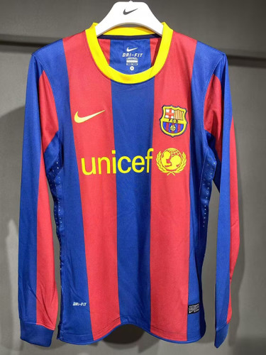 2010/2011 BAR Home Player Version Long Sleeve Retro Soccer Jersey长袖球员