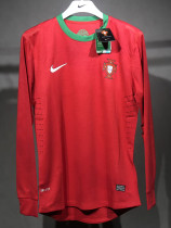 2012 Portugal Home Player Version Long Sleeve Retro Soccer Jersey (长袖球员)