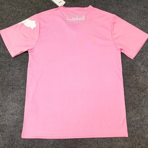 25/26 Morocco Pink & White Training Shirts(胸前MOROCCO 广告）