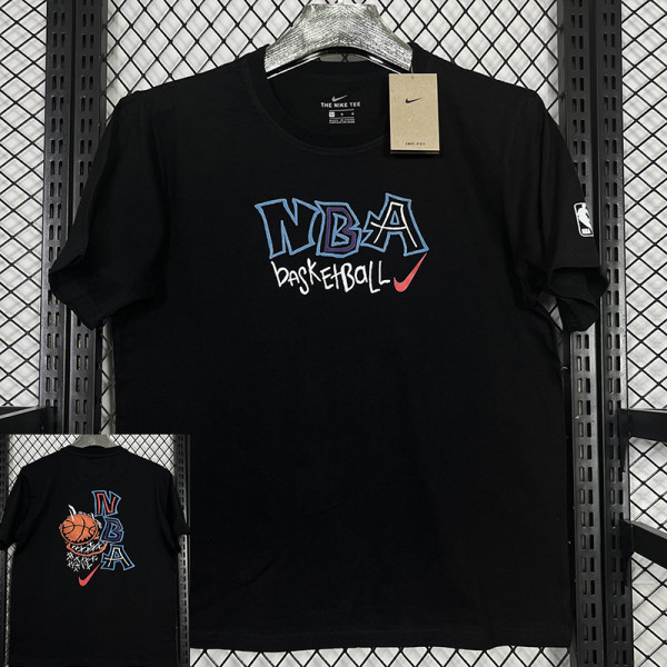 2025 T241 NK Slum Dunk Black Pure Cotton T-shirt