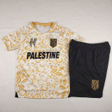25/26 Palestino Deportivo Golden Yellow Kids  Soccer Jersey(英文版)