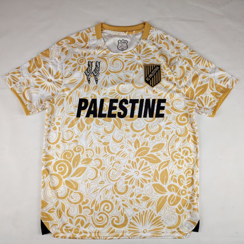 25/26 Palestino Deportivo Golden Yellow Fans Soccer Jersey(英文版)