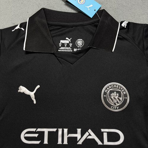 25/26 Man City Away Black Women  Soccer Jersey#女