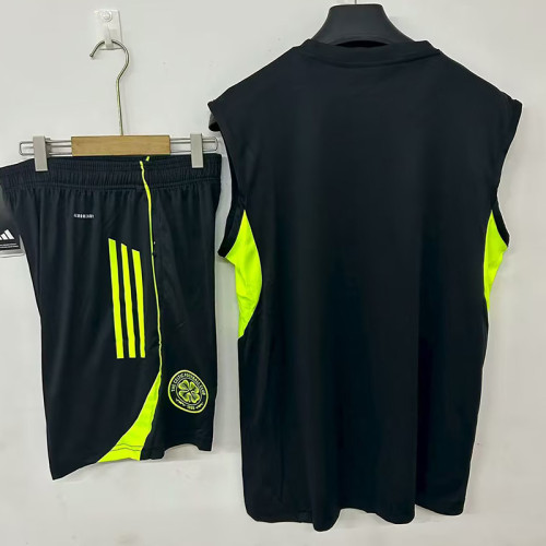 25/26 Celtic Black Tank top and shorts suit
