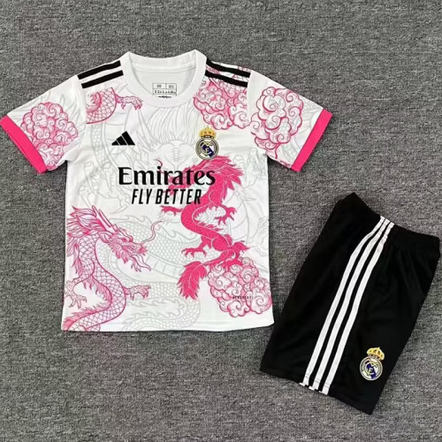 25/26 RMA Pink Dragon Edition Kids Soccer Jersey