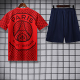 25/26 PSG Grid Tower Red Training Short Suit