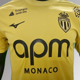 25/26 Monaco Yellow Player Version Soccer Jersey