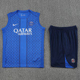25/26 PSG Grid Tower Blue Training Short Suit
