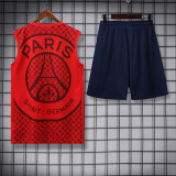 25/26 PSG Grid Tower Red Training Short Suit