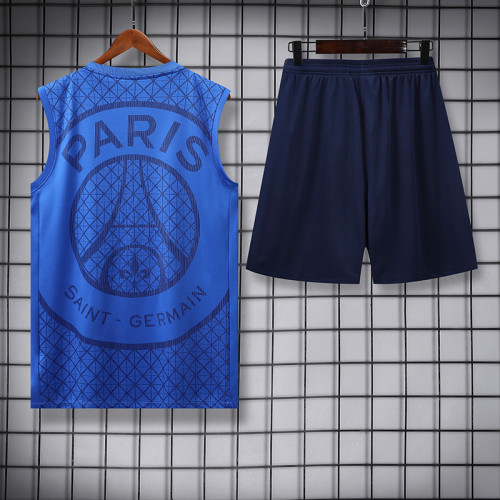 25/26 PSG Grid Tower Blue Training Short Suit