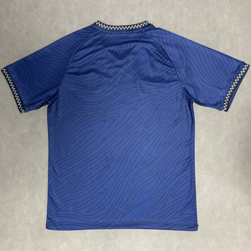 25/26 PSG Iron Tower Pattern Royal Blue Fans Soccer Jersey