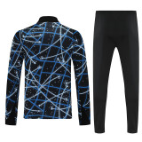 25/26 INT Royal Blue Printing Half Pull Tracksuit  (半拉链)