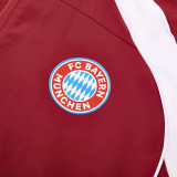 25/26 Bayern Red Hooded Windbreaker Tracksuit