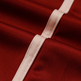 25/26 Sao Paulo Red &Grey Half Pull Tracksuit#B2575 (半拉链)