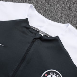 25/26 CHE Dark Grey Half Pull Tracksuit#B2577  (半拉链)
