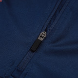 25/26 BAR Royal Blue Kids Half Pull Tracksuit #E25142 (童装粉肩\半拉链)