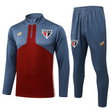 25/26 Sao Paulo Red &Grey Half Pull Tracksuit#B2575 (半拉链)
