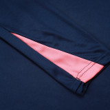 25/26 BAR Royal Blue Kids Half Pull Tracksuit #E25142 (童装粉肩\半拉链)