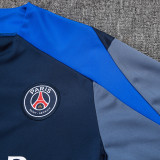25/26  PSG Royal Blue Half Pull Tracksuit#B2585  (肩蓝、半拉链)