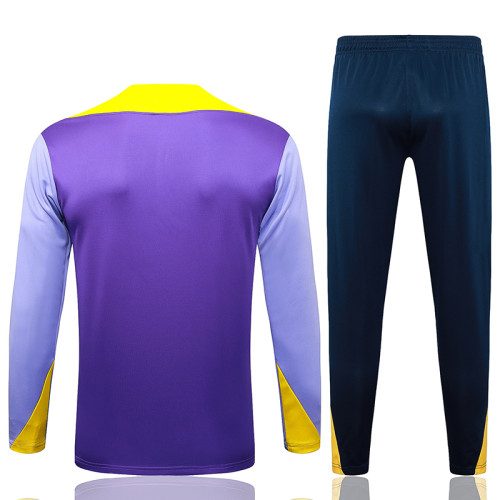 25/26 ATM Purple Kids Half Pull Tracksuit#E25136  (童装、半拉链)