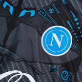 25/26 Napoli Dark Gray Inkjet Half Pull Tracksuit #B2589(半拉链)