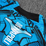 25/26 Napoli Blue Inkjet Half Pull Tracksuit #B2588(半拉链)