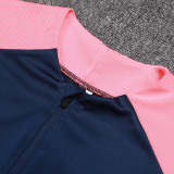 25/26 BAR Royal Blue Half Pull Tracksuit #B2583 (粉肩、半拉链)