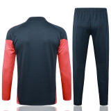 25/26 Bayern Grey Kids Half Pull Tracksuit #E25155 (童装\半拉链)