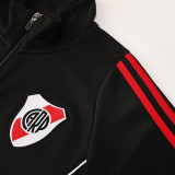 25/26 River Plate Black Jacket Tracksuit#01
