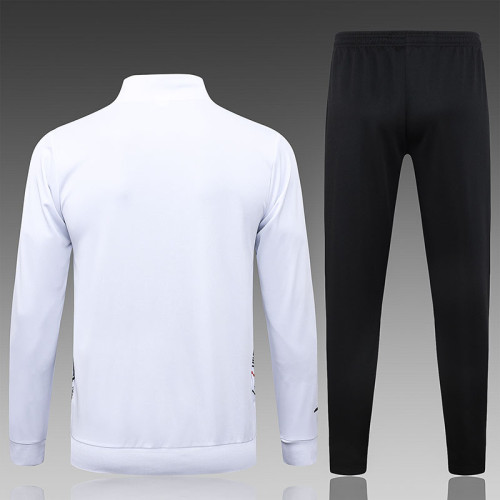 25/26 Sao Paulo FC White Inkjet Jacket Tracksuit#A2574 (半拉链)