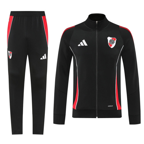 25/26 River Plate Black Jacket Tracksuit#01