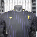 25/26 Man Utd Retro Edition Black Player Version Soccer Jersey