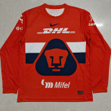 25/26 Pumas UNAM Goalkeeper Red Long Sleeve Fans Soccer Jersey长袖