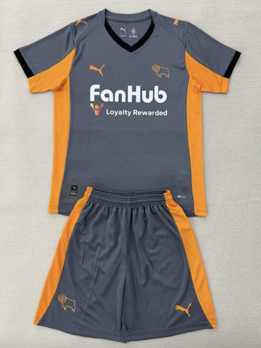 25/26 Derby County F.C Away  Kids  Soccer Jersey