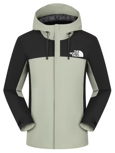 25/26 New THE NORTH FACE  Black&Light Green Hooded Waterproof assault suit#85