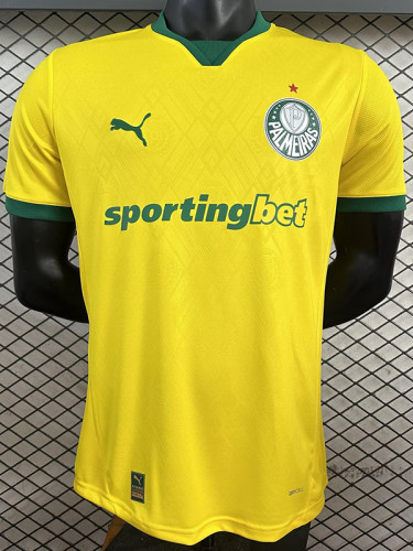 25/26 Palmeiras Yellow Third Player Version Soccer Jersey